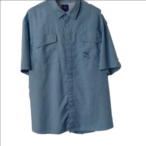 GUY HARVEY, BLUE MENS SHIRTS, SIZE XL, TWO FRONT POCKETS, GREAT CONDITIO…